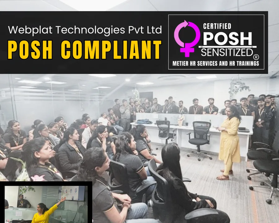 POSH Sensitized Certified company: POSH sensitisation training for a technology company