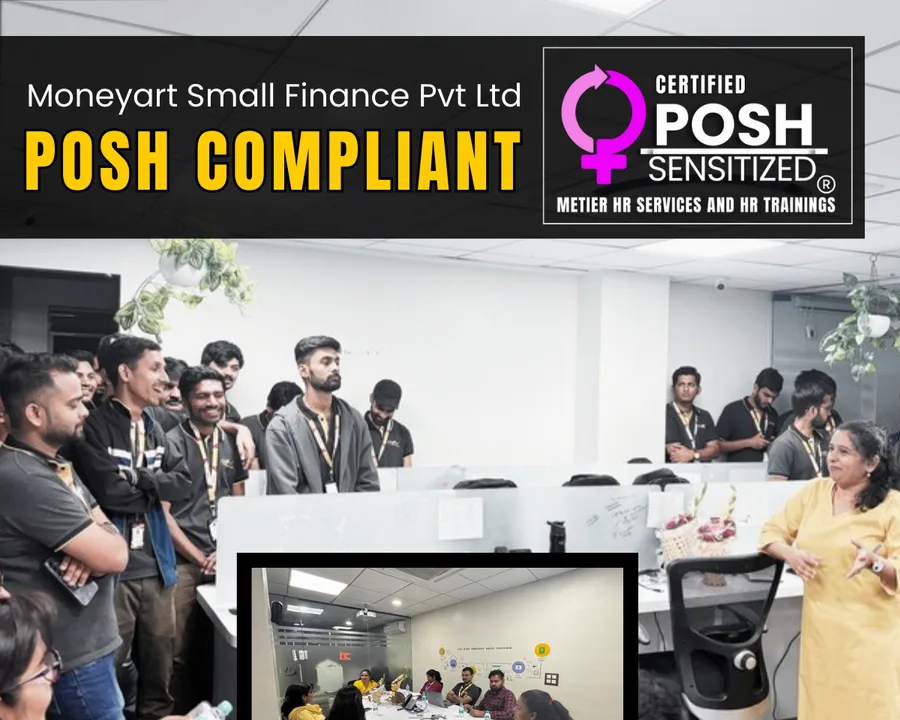 POSH Sensitized Certified company: POSH sensitisation training for a small finance company